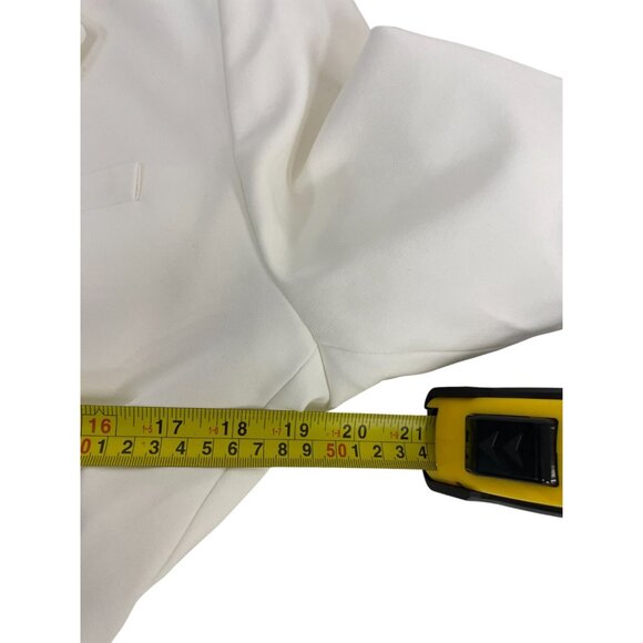 Zara Womens Blazer Suit Jacket L Large White Fitted Waist 2010/810 NWT - Picture 14 of 16